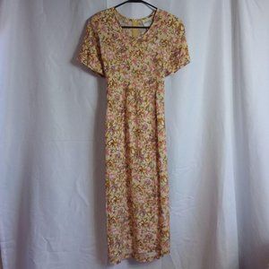 VTG JR Bentley Dress SZ 10 Midi Floral Summer Cott